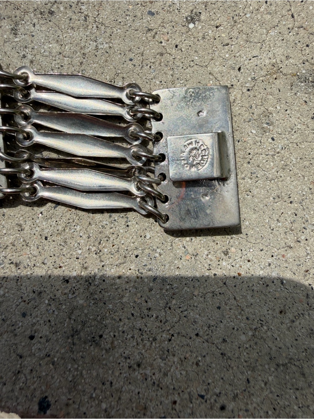 Vintage “Hecho en Mexico” Silver Link Bracelet - Picture 4 of 6